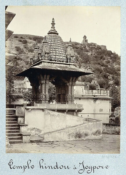 Hinduism: temple in Jaipur (India) - Photograph second half of the 19th century