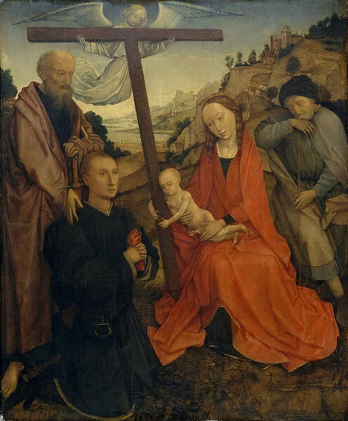 The Holy Family with Saint Paul and a Donor (oil on wood)