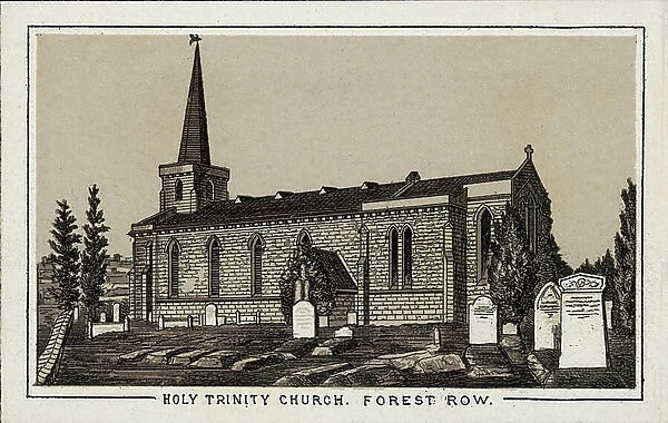 Holy Trinity Church, Forest Row (litho)