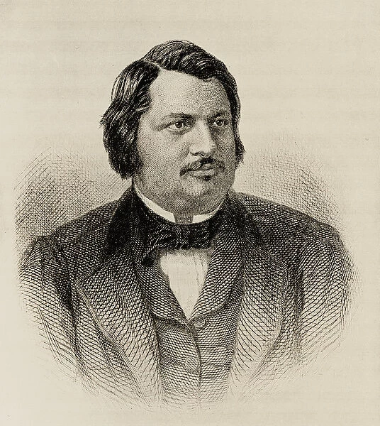 Honore de Balzac (1799-1850) (engraving)