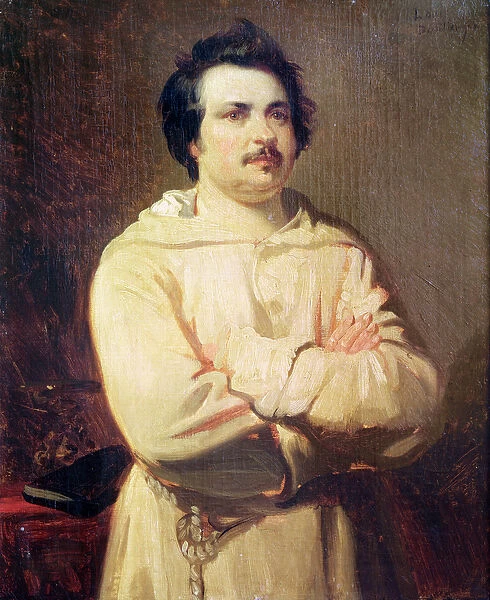 Honore de Balzac (1799-1850) in his Monks Habit, 1829 (oil on canvas)