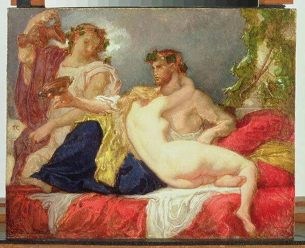 Horace and Lydia (oil on panel)