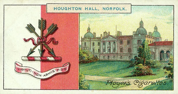 Houghton Hall, Norfolk, Virtuti Non Armis Fido, The Earl Of Wilton (colour litho)