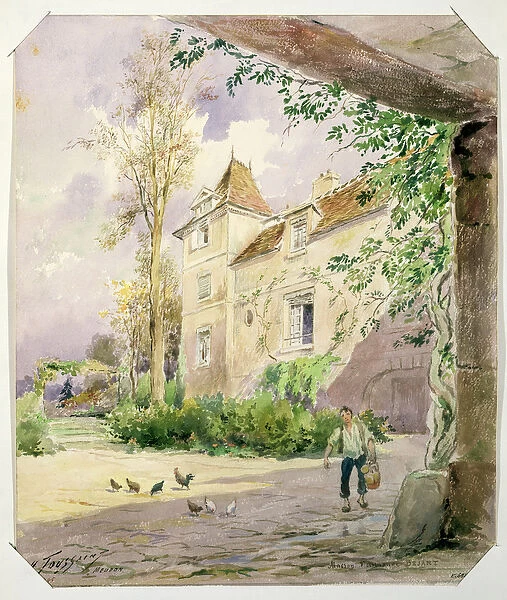 The House of Armande Bejart (1642-1700) in Meudon, c. 1906 (w  /  c on paper)