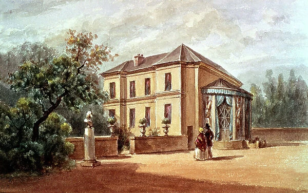 House of Josephine de Beauharnais in Paris, 19th century (engraving)