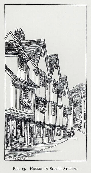 Houses in Silver Street (engraving)