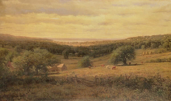 Hudson River View (oil on canvas)