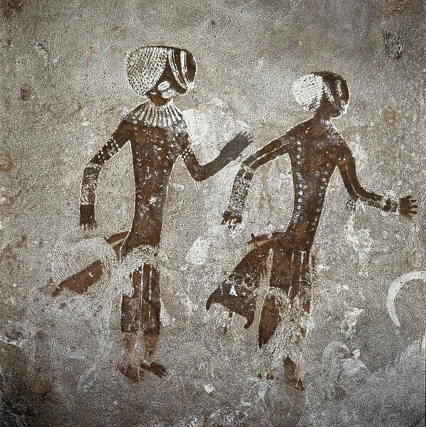 Human figures. Cave paintings, 8000-7000 BC