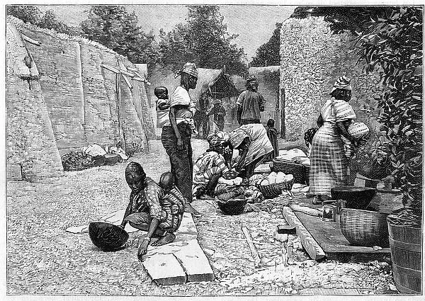 Human Zoo - ethnographic exhibition of West Africa at Champ de mars (Paris)