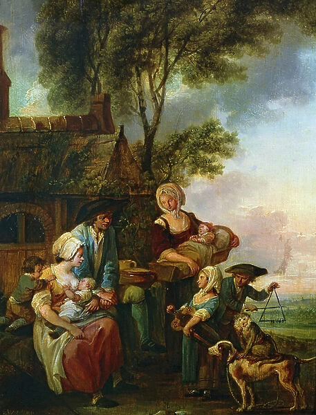 The hurdy-gurdy player, 1783 (oil on canvas)