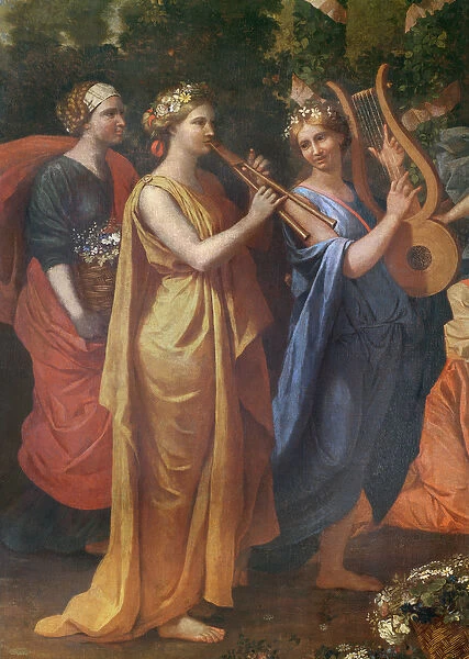 Hymenaios Disguised as a Woman During an Offering to Priapus, detail of the musicians, c
