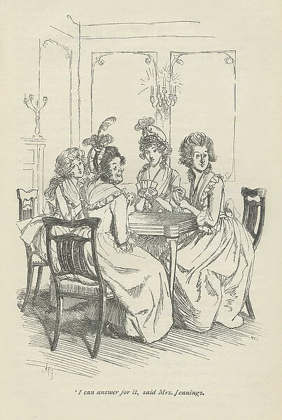 I can answer for it, said Mrs Jennings, 1896 (engraving)