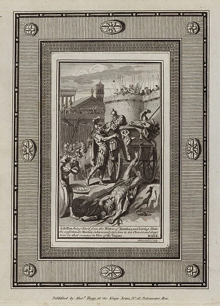 Illustration for Homers Iliad (engraving)
