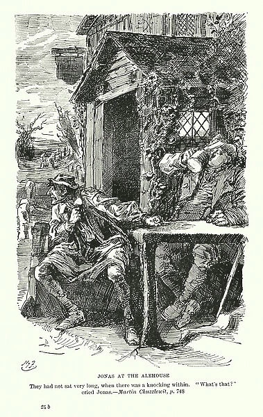 Illustration for Martin Chuzzlewit by Charles Dickens (litho)