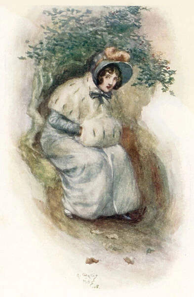 Illustration for Persuasion by Jane Austen (colour litho)