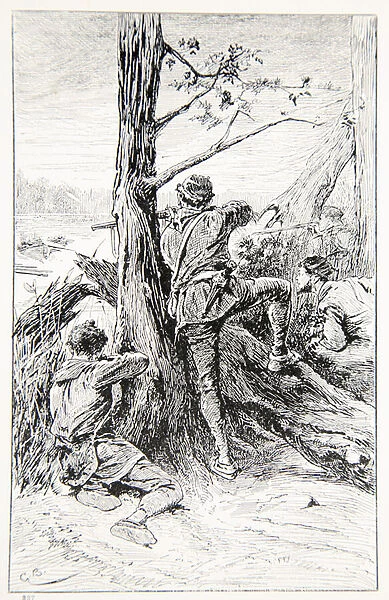 An illustration from With Wolfe in Canada, or The Winning of a Continent by G. A
