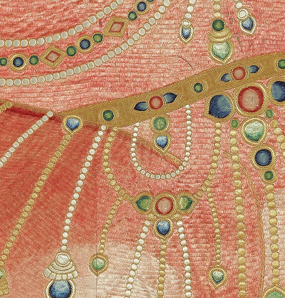 Detail of Imperial Embroidered Silk Thangka, 1402-24 (silk)
