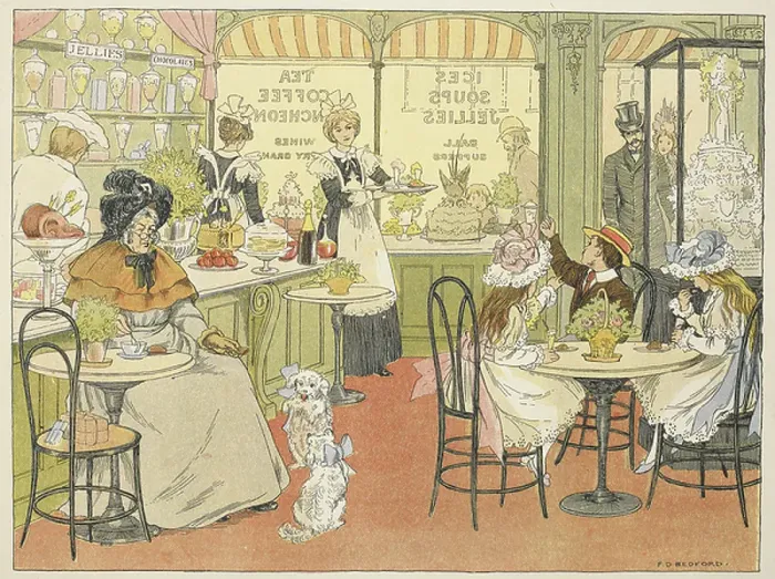 Framed Print : Print of Inside a Cafe Framed Print : Print of Inside a Cafe