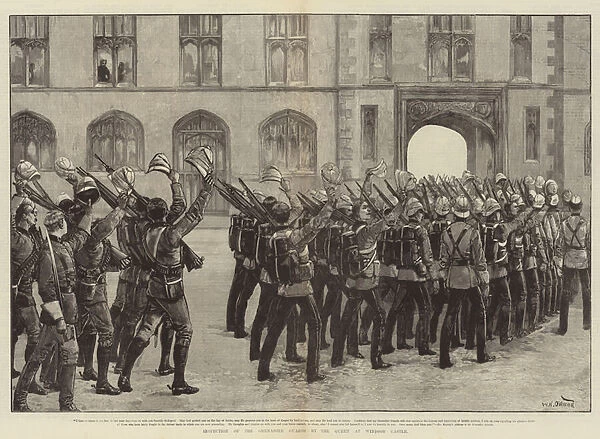 Inspection of the Grenadier Guards by the Queen at Windsor Castle (engraving)