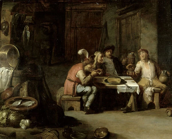 Interior of an Alehouse, c. 1630s (oil on panel)