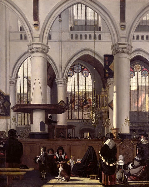 The Interior of Oude Kerk, Amsterdam, c. 1660 (oil on canvas)