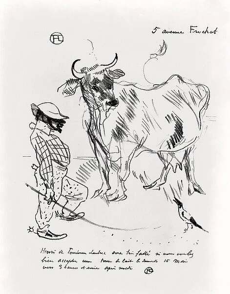Invitation to a Cup of Milk, 1897 (litho) (b  /  w photo)