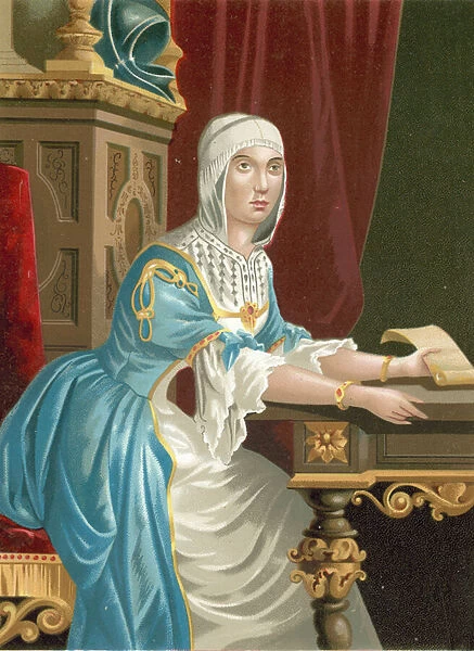 Isabella I of Castile (chromolitho)