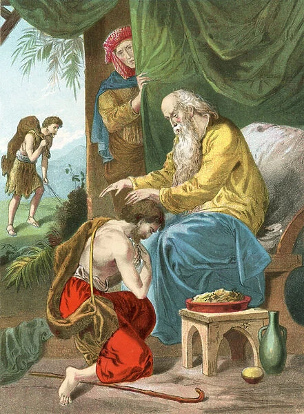 Jacob receiving Esaus blessing