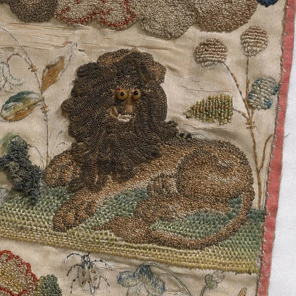 Jacobs Ladder, raised silk embroidery, c. 1660 (silk embroidery)