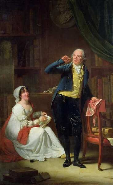 Jacques Delille (1738-1813) and his Wife, 1802 (oil on canvas)