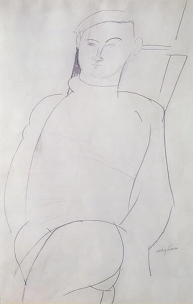Jacques Lipchitz (1891-1973) c. 1917 (pencil on paper)