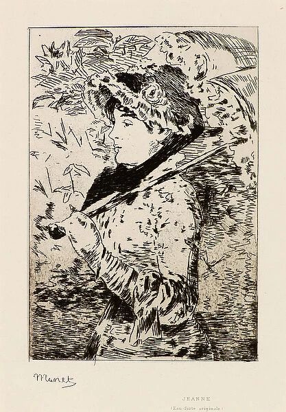 Jeanne, 19th century (etching)