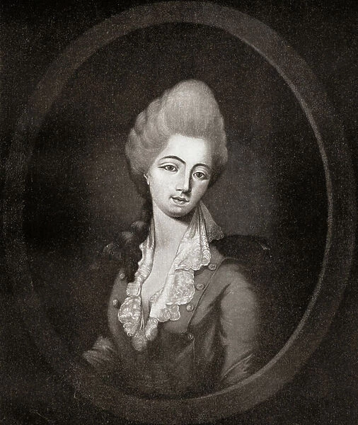Jeanne Becu, comtesse du Barry aka Madame du Barry, 1743 - 1793. Last Maitresse-en-titre of Louis XV of France and victim of the Reign of Terror during the French Revolution
