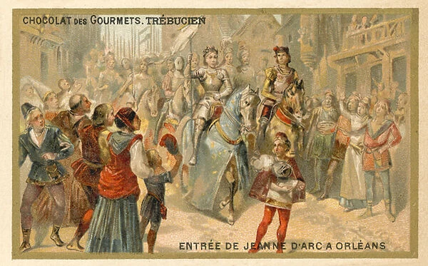 Joan of Arc entering Orleans, 1429 (chromolitho)