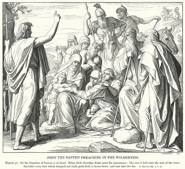 John the Baptist Preaching in the Wilderness (engraving)