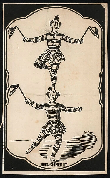 John Lee and Stephen Lee, acrobats (engraving)