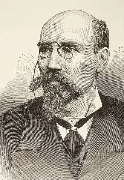 Jose Echegaray y Eizaguirre, from La Ilustracion Espanola y Americana of 1881