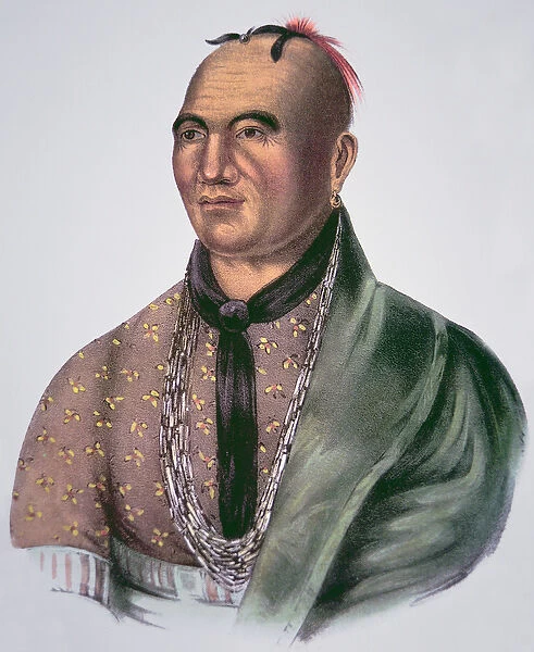 Joseph Brant (1742-1807) Chief of the Mohawks (colour litho)