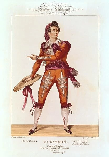 Joseph Isidore Samson (1793-1871) in the role of Figaro in The Barber of Seville