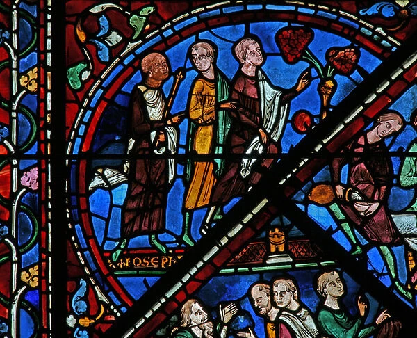 The Joseph window: he welcomes his brothers (w41) (stained glass)