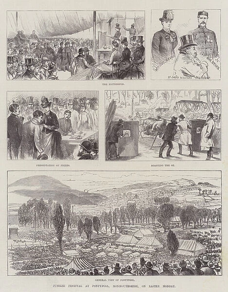 Jubilee Festival at Pontypool, Monmouthshire, on Easter Monday (engraving)