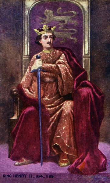 King Henry II (colour litho)