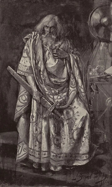 King Lear from the play by William Shakespeare (litho)