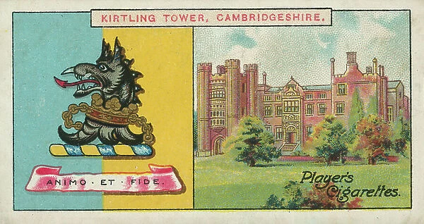 Kirtling Tower, Cambridgeshire, Animo Et Fide, Lord North (colour litho)