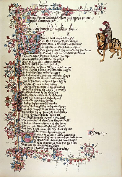 The Knight, detail from The Canterbury Tales, by Geoffrey Chaucer (c