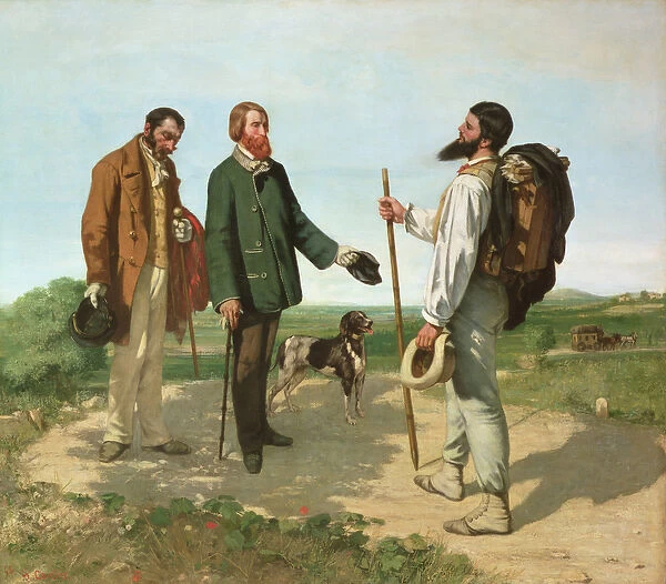 La Rencontre, or Bonjour Monsieur Courbet, 1854 (oil on canvas)