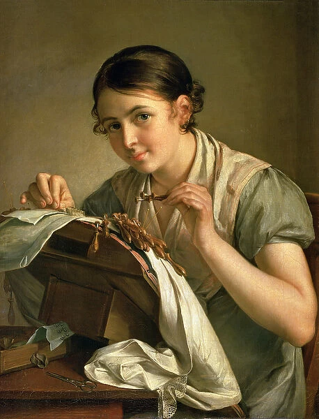 The Lacemaker, 1823 (oil on canvas)