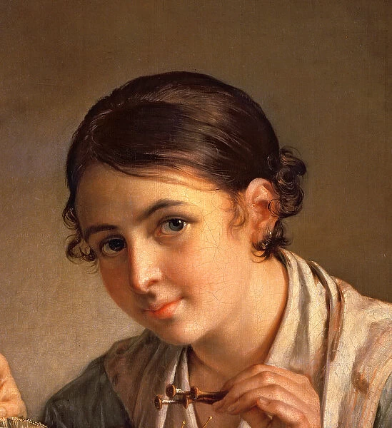 The Lacemaker, 1823 (oil on canvas) (detail of 41740)
