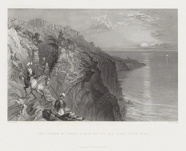 The Ladder of Tyrus - a Pass on the Sea Coast, near Tyre (engraving)