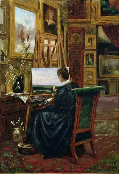 A Lady Artist, 1887 (oil on canvas)